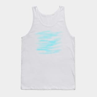 Sky blue watercolor abstract art design Tank Top